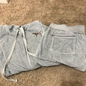 PINK by Victoria’s Secret Grey & leopard sweatsuit